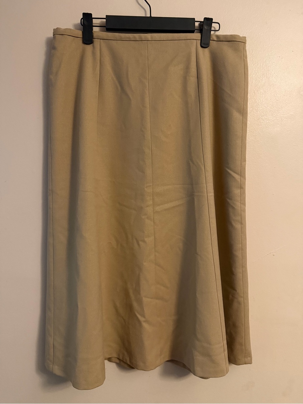 Talbots Beige Midi A-Line Skirt